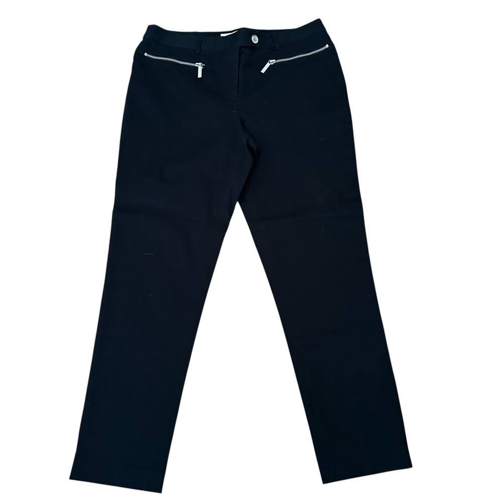 Michael Kors Women Black Skinny Leg Zipped Pocket Pants Size 6